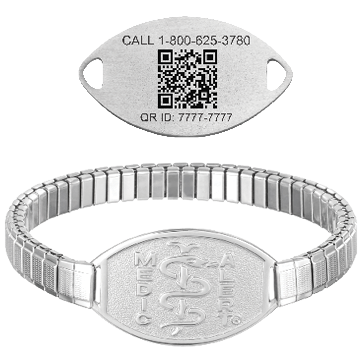 QR Code Stretch Band Medical ID Bracelet, , large image number 1